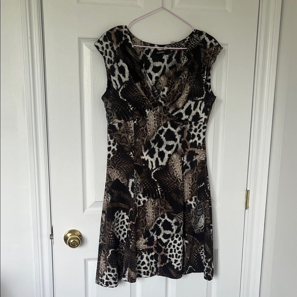 Animal Print Sleeveless light Dress